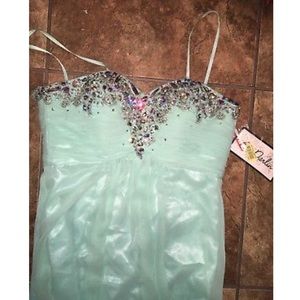 Bee Darlin Dress NWT size 1/2 Blue BLING